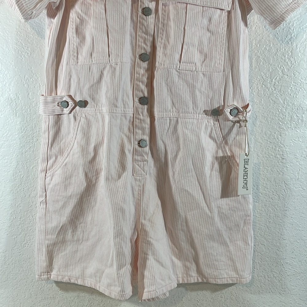 BLANK NYC STRAWBERRY PUNCH ROMPER STRIPES WITH POCKETS SIZE MEDIUM NEW - Picture 5 of 12